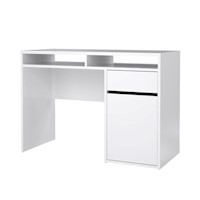 Escritorio Vesto 1 Puerta 1 Cajón y 2 Estantes Abiertos Blanco 110cm - PS01199